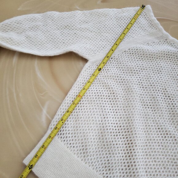 REISS Laurie Open-Knit Alpaca-Wool Blend Women's Off Shoulder Sweater Size XS - Picture 10 of 11